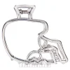Blue Banana Skull Hair Clip (Silver)