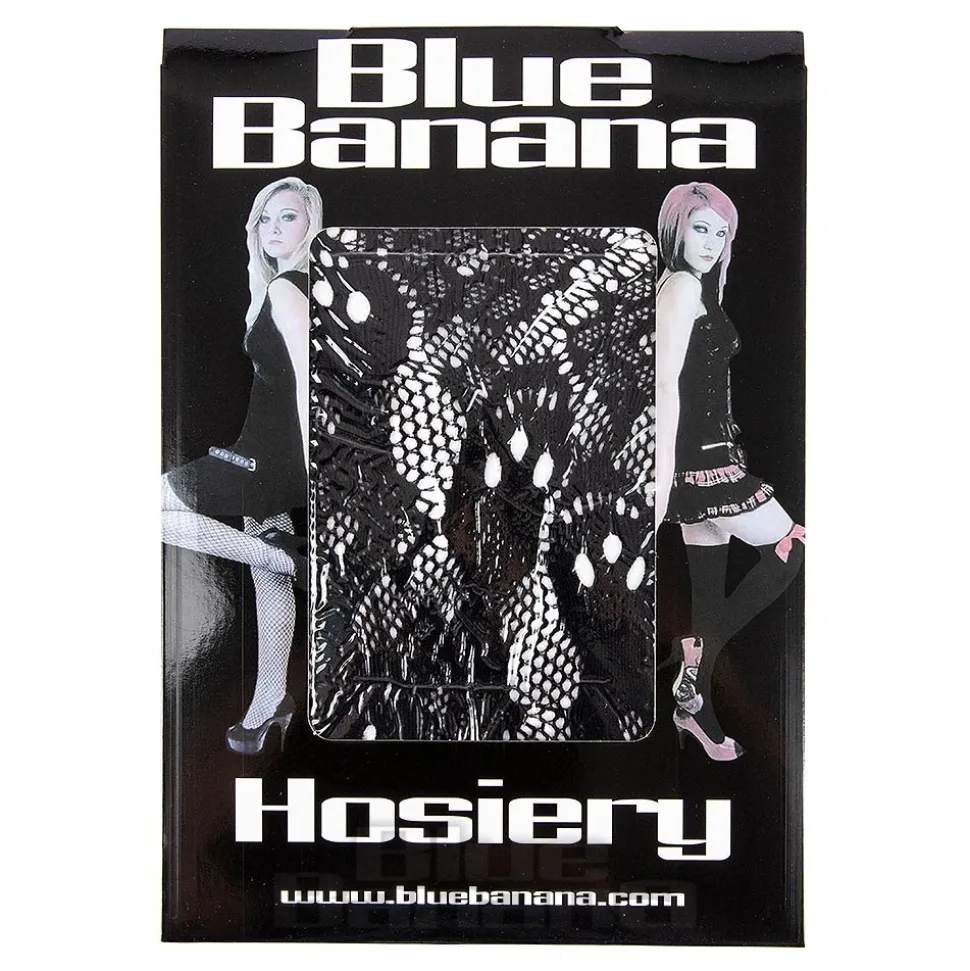 Blue Banana Skull & Roses Tights (Black)