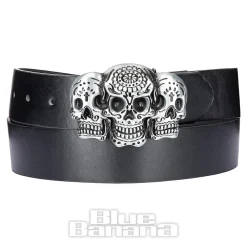 Blue Banana 3 Skulls Belt (Black)