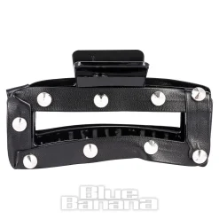 Blue Banana Small Cone Studded Hair Clip (Black)