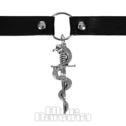 Blue Banana Snake Sword Choker (Black)