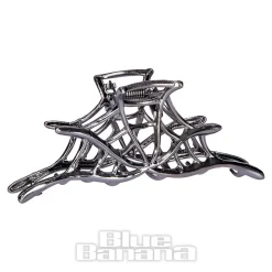 Blue Banana Spider Web Hair Clip (Black)