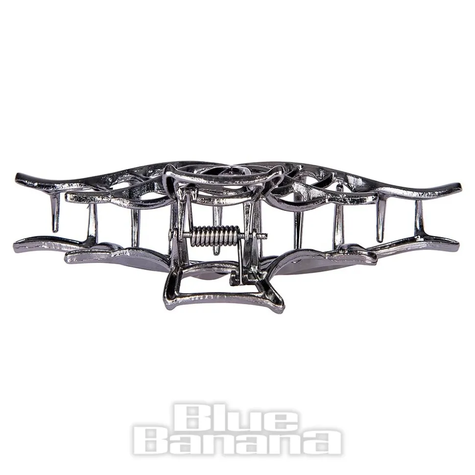 Blue Banana Spider Web Hair Clip (Black)