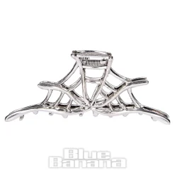 Blue Banana Spider Web Hair Clip (Silver)