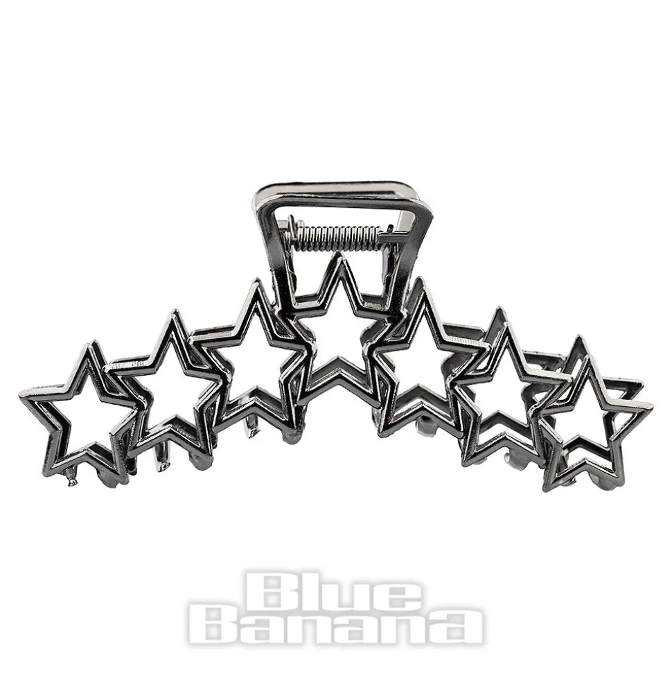 Blue Banana Star Hair Clip (Silver)