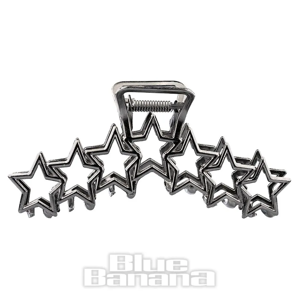 Blue Banana Star Hair Clip (Silver)