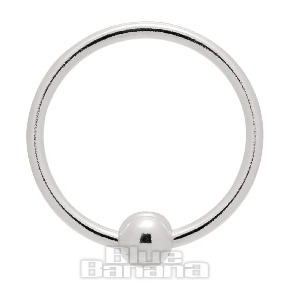 Blue Banana Sterling Silver 0.6 x 8mm BCR (Silver)