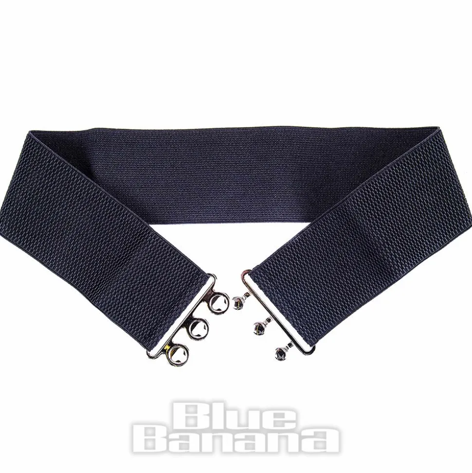 Blue Banana Stretch 3 Clasp 3" Belt (Black)