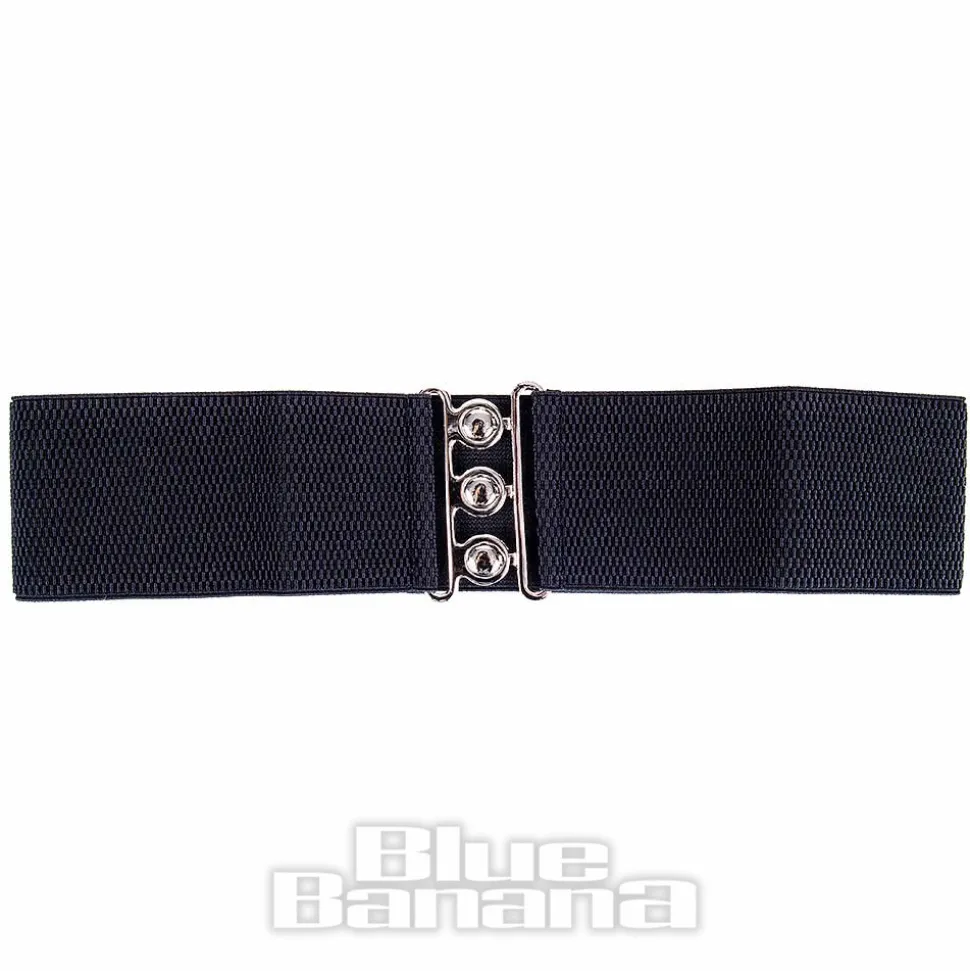 Blue Banana Stretch 3 Clasp 3" Belt (Black)