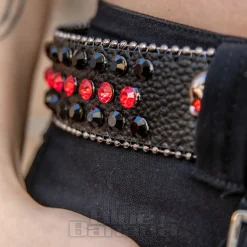 Blue Banana Studded Skull Belt (Red)