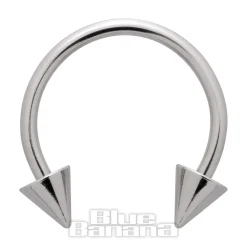 Blue Banana Surgical Steel Cone Circular Barbell (Silver)