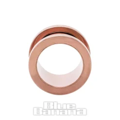 Blue Banana Surgical Steel Flesh Tunnel 3-20mm (Gold)
