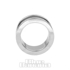 Blue Banana Surgical Steel Flesh Tunnel 3-24mm (Silver)