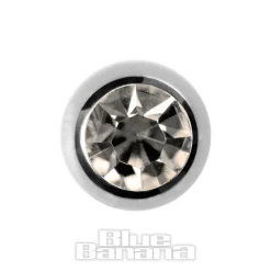 Blue Banana Surgical Steel Jewelled Ball 3mm (Crystal)