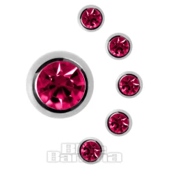 Blue Banana Surgical Steel Jewelled Ball (Fuchsia)