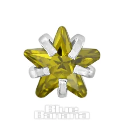Blue Banana Surgical Steel Jewel Gem 1.2 x 6mm Tragus Bar (Amber)