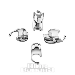 Blue Banana Surgical Steel Loop Saddle Hanger (Silver)