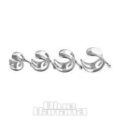 Blue Banana Surgical Steel Loop Saddle Hanger (Silver)