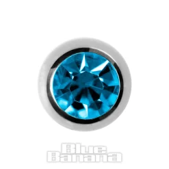 Blue Banana Surgical Steel 3mm Jewelled Ball (Zircon)