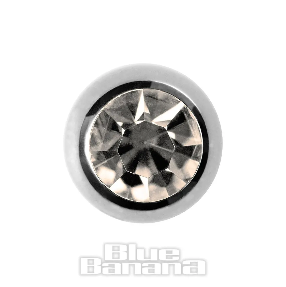Blue Banana Surgical Steel 6mm Jewelled Ball (Crystal)