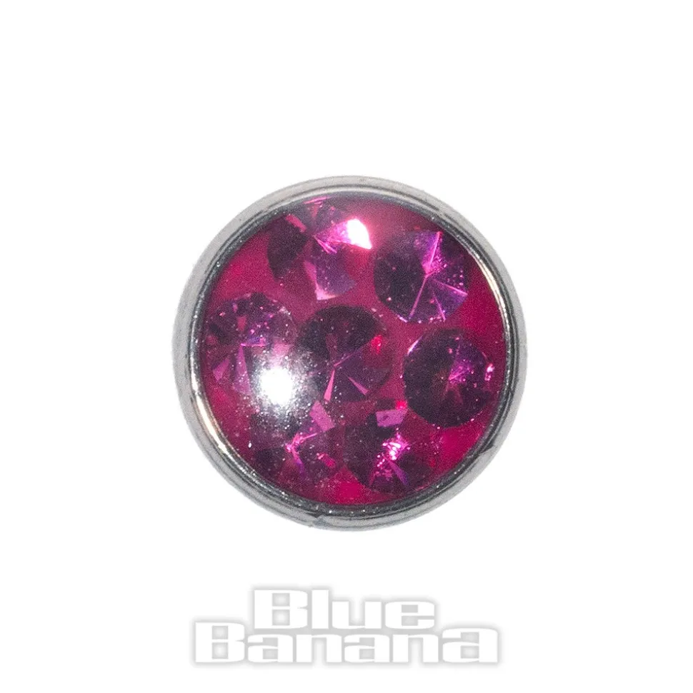 Blue Banana Surgical Steel 5mm Glitter Dermal Top (Fuchsia)