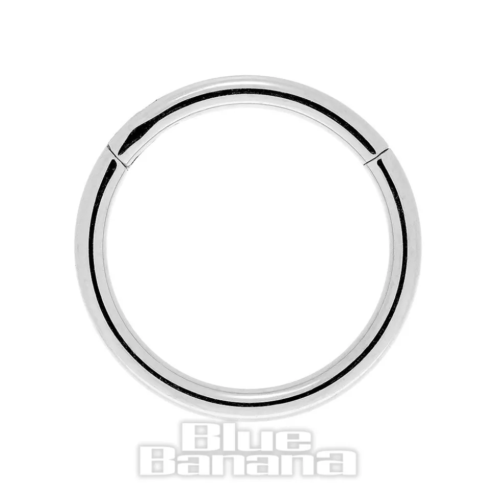Blue Banana Surgical Steel 1.0mm Hinged Segment Ring (Silver)