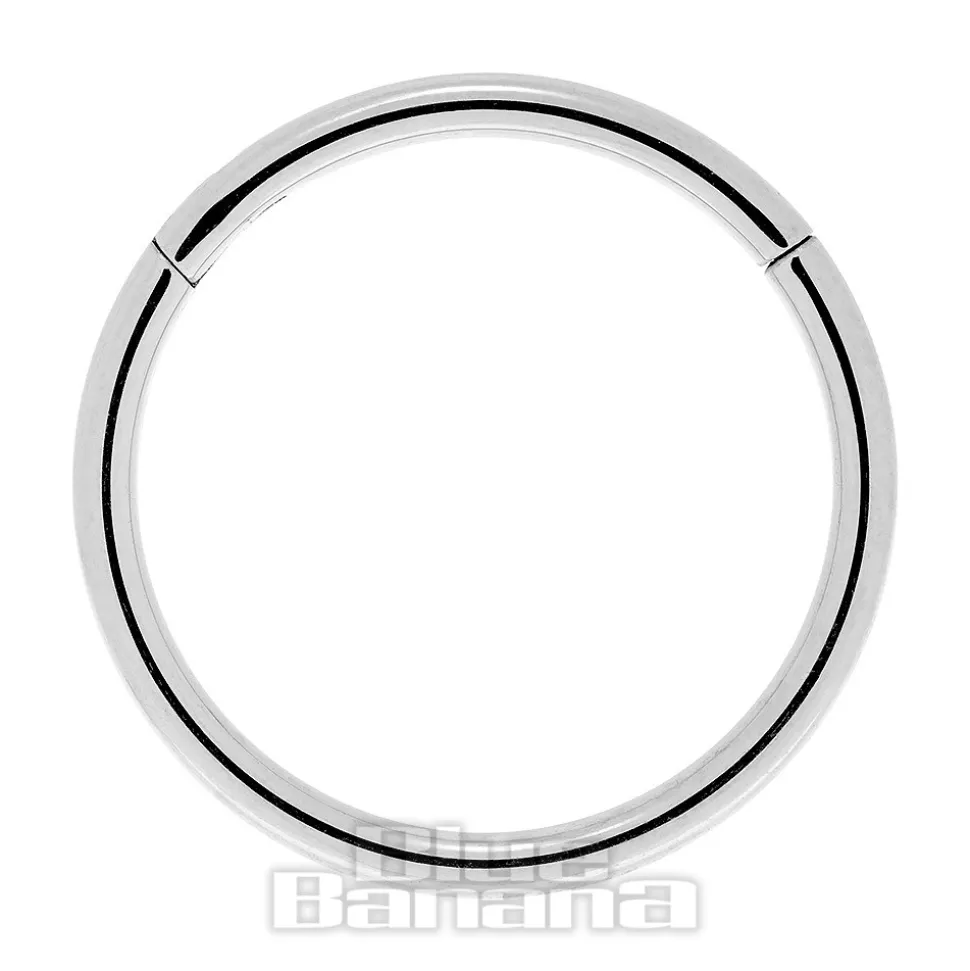 Blue Banana Surgical Steel 1.0mm Hinged Segment Ring (Silver)
