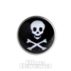 Blue Banana Surgical Steel 5mm Skull Dermal Top (Black)