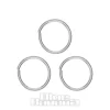 Blue Banana Surgical Steel 3 Pack Assorted Seamless Nose Ring (Silver)