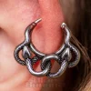 Blue Banana Surgical Steel Snake On Ring Ear Clicker (Silver)