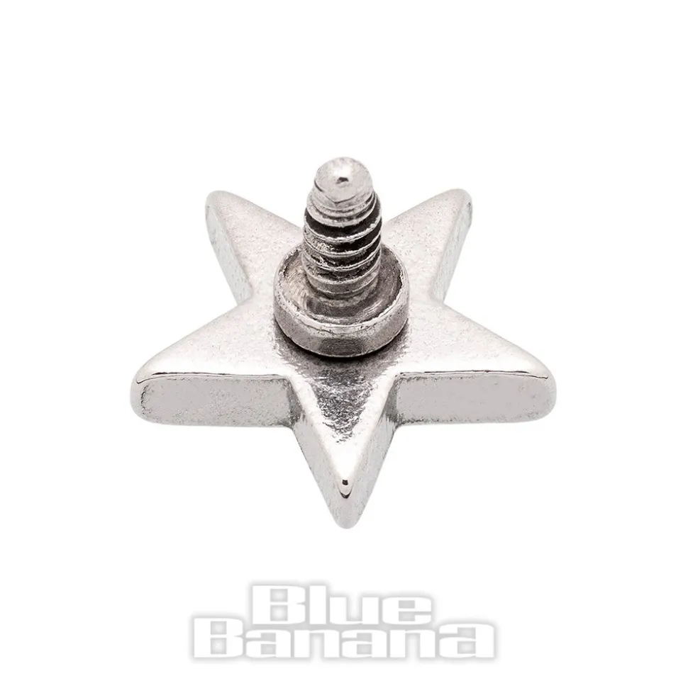 Blue Banana Surgical Steel Star Top (Silver)
