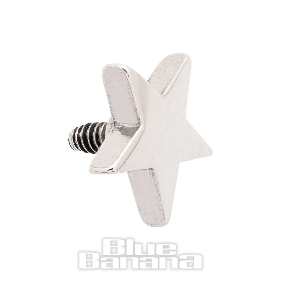 Blue Banana Surgical Steel Star Top (Silver)