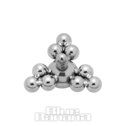 Blue Banana Surgical Steel Triangle Dermal Top (Silver)
