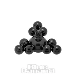 Blue Banana Surgical Steel Triangle Dermal Top (Black)
