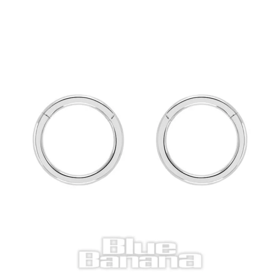 Blue Banana Surgical Steel 1.2 x 8mm Hinged Segment Ring (2 Pack)