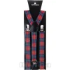 Blue Banana Tartan Braces (Red)