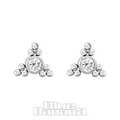 Blue Banana Titanium Triangle Threadless Top Set (Silver)