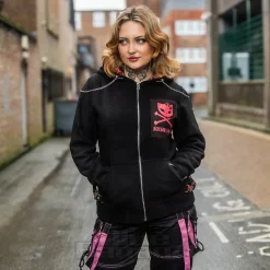 Bye Bye Kitty Trinity Zip Hoodie (Black)