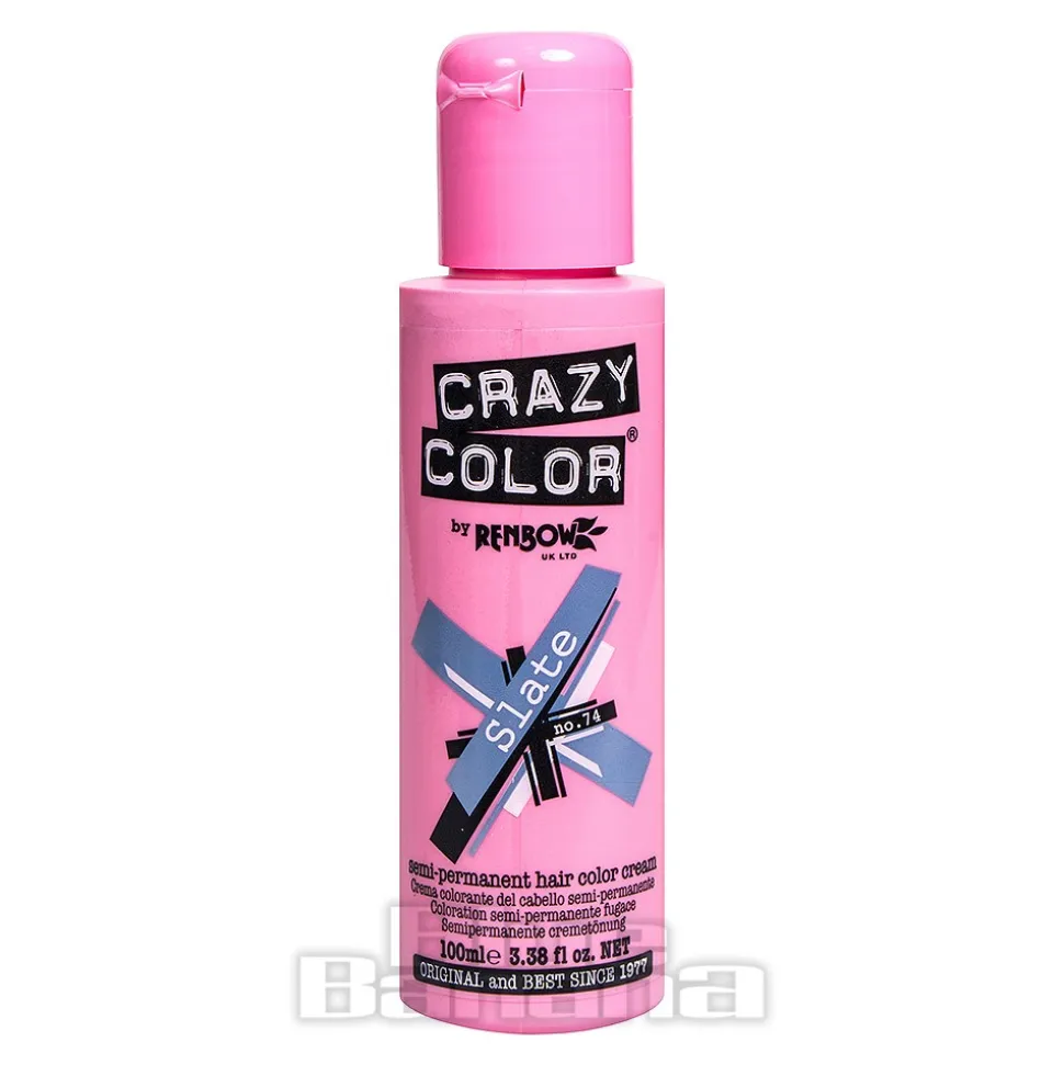 Crazy Color Semi-Permanent Hair Dye 100ml (Slate)