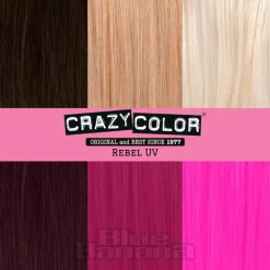 Crazy Color Semi-Permanent Hair Dye 4 Pack 100ml (Rebel UV)