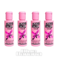 Crazy Color Semi-Permanent Hair Dye 4 Pack 100ml (Rebel UV)