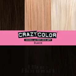 Crazy Color Semi-Permanent Hair Dye 4 Pack 100ml (Black)