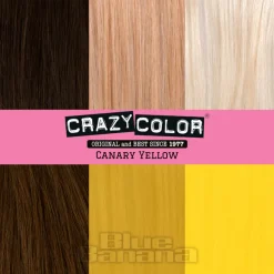 Crazy Color Semi-Permanent Hair Dye 100ml (Canary Yellow)