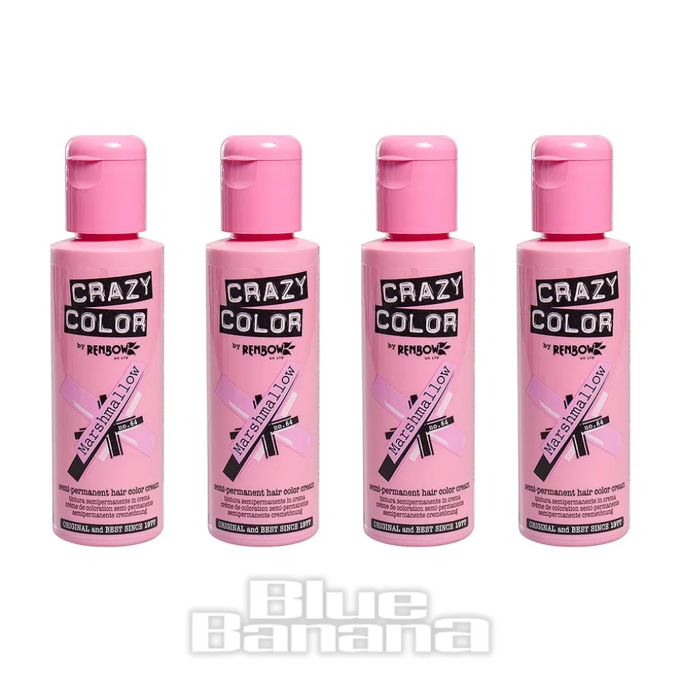 Crazy Color Semi-Permanent Hair Dye 4 Pack 100ml (Marshmallow)