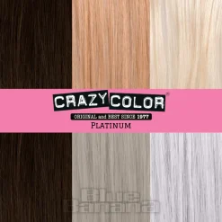Crazy Color Semi-Permanent Hair Dye 4 Pack 100ml (Platinum)