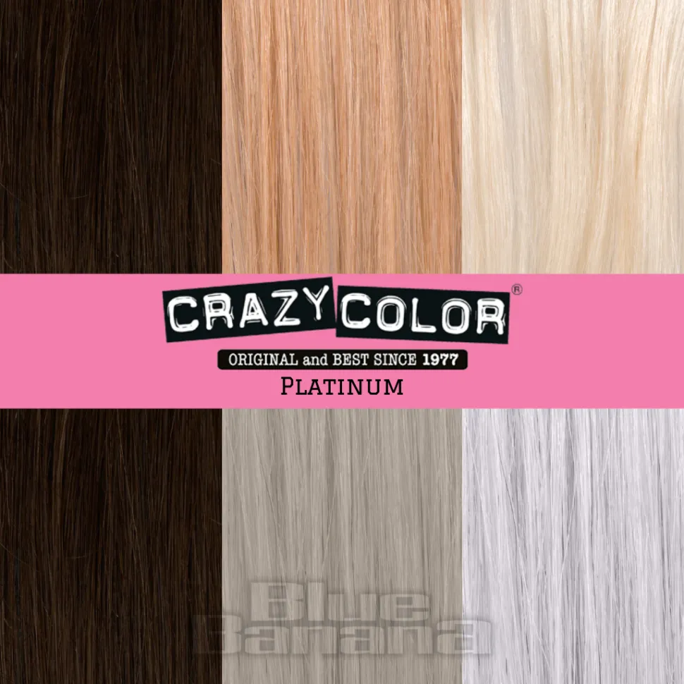 Crazy Color Semi-Permanent Hair Dye 4 Pack 100ml (Platinum)