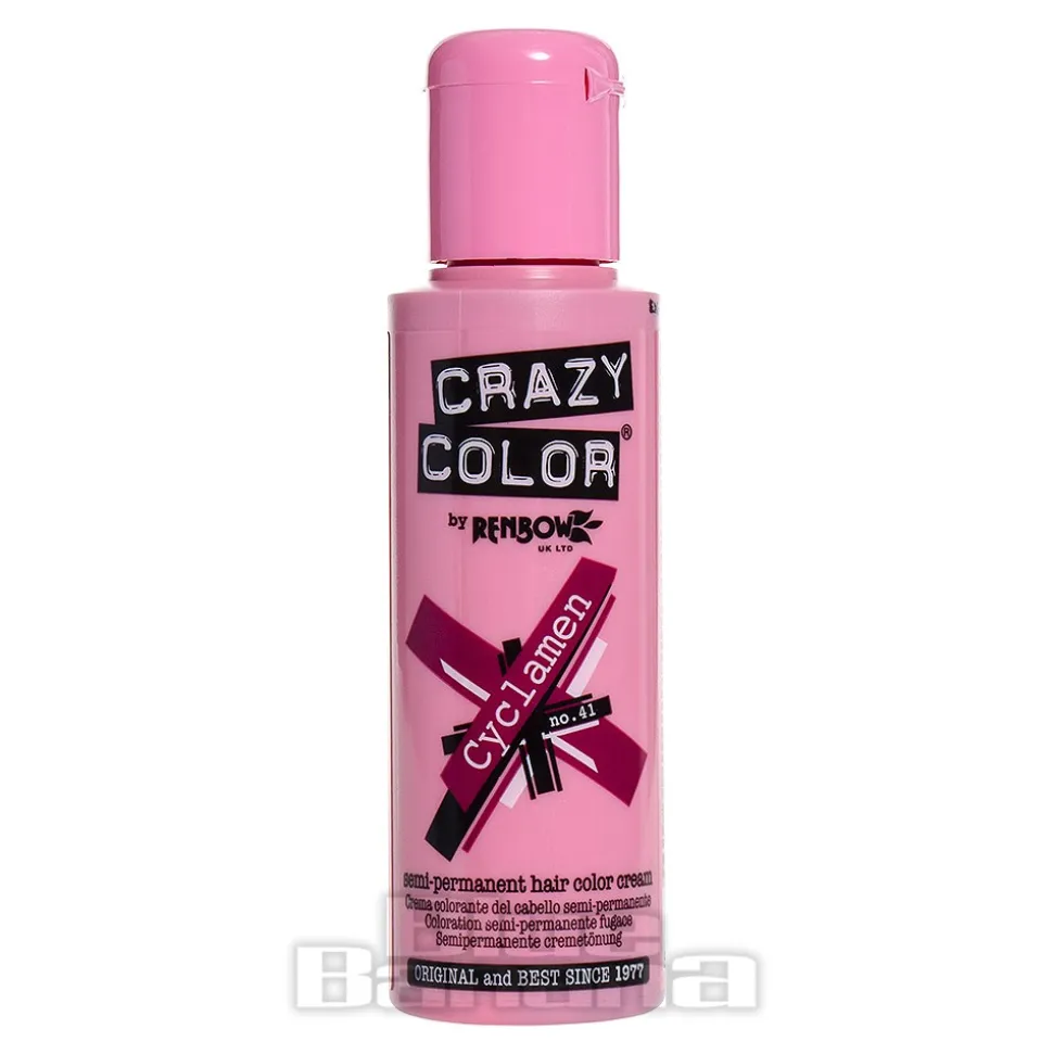 Crazy Color Semi-Permanent Hair Dye 100ml (Cyclamen Red)