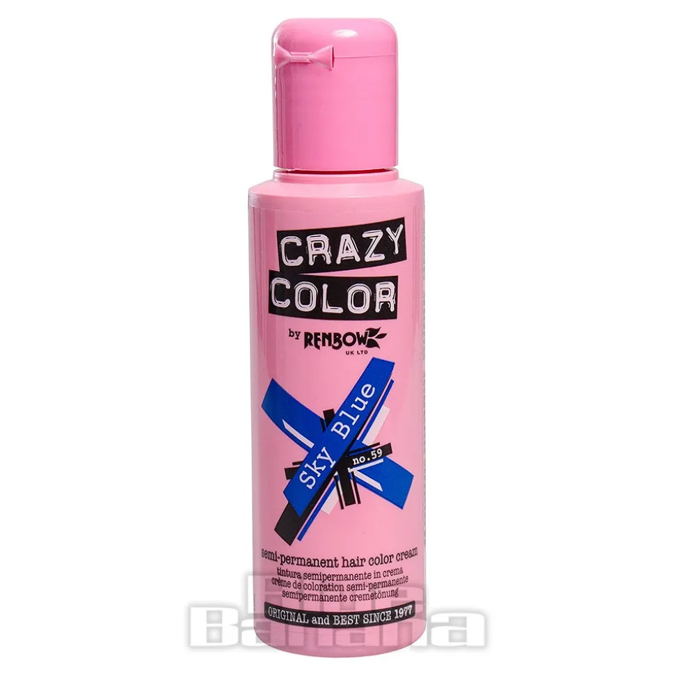 Crazy Color Semi-Permanent Hair Dye 100ml (Sky Blue)