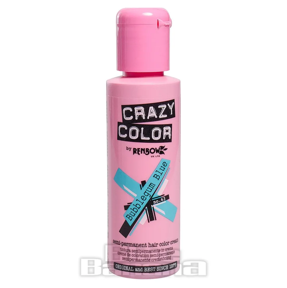 Crazy Color Semi-Permanent Hair Dye 100ml (Bubblegum Blue)