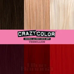 Crazy Color Semi-Permanent Hair Dye 100ml (Vermillion Red)